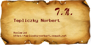 Tepliczky Norbert névjegykártya